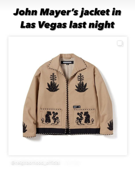 John Mayer's Southwestern jacket performing at the Power of Love benefit concert 18 February 2023