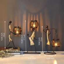 Load image into Gallery viewer, Metal Candle Holder Figurines