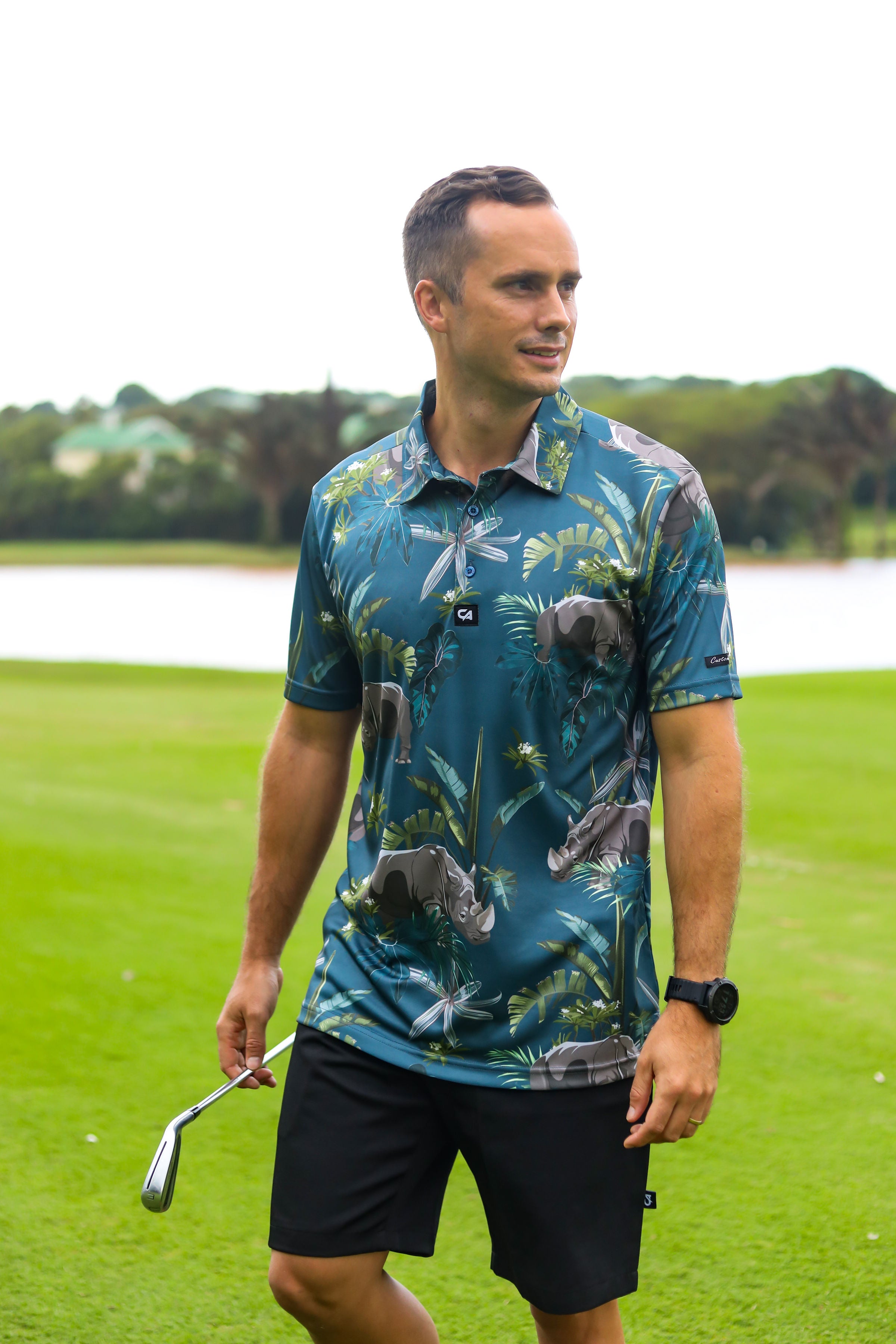 CA Funky Golf Shirt  Zebra In The Wild – Custom Apparel