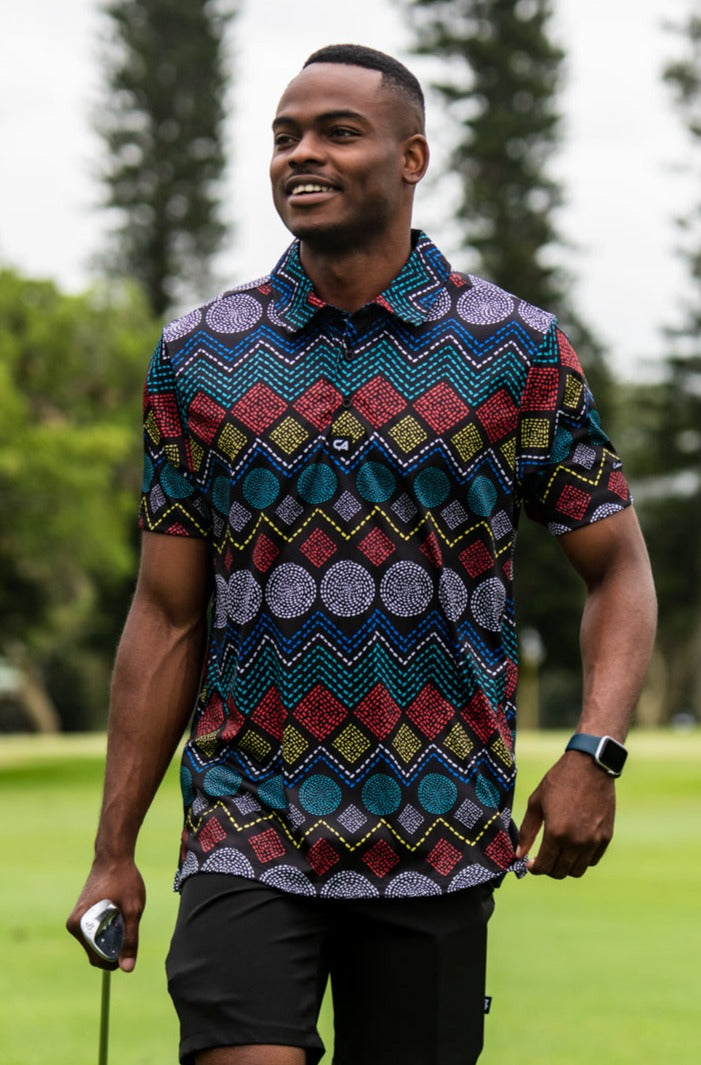 Image of CA Funky Golf Shirt | Ethnic