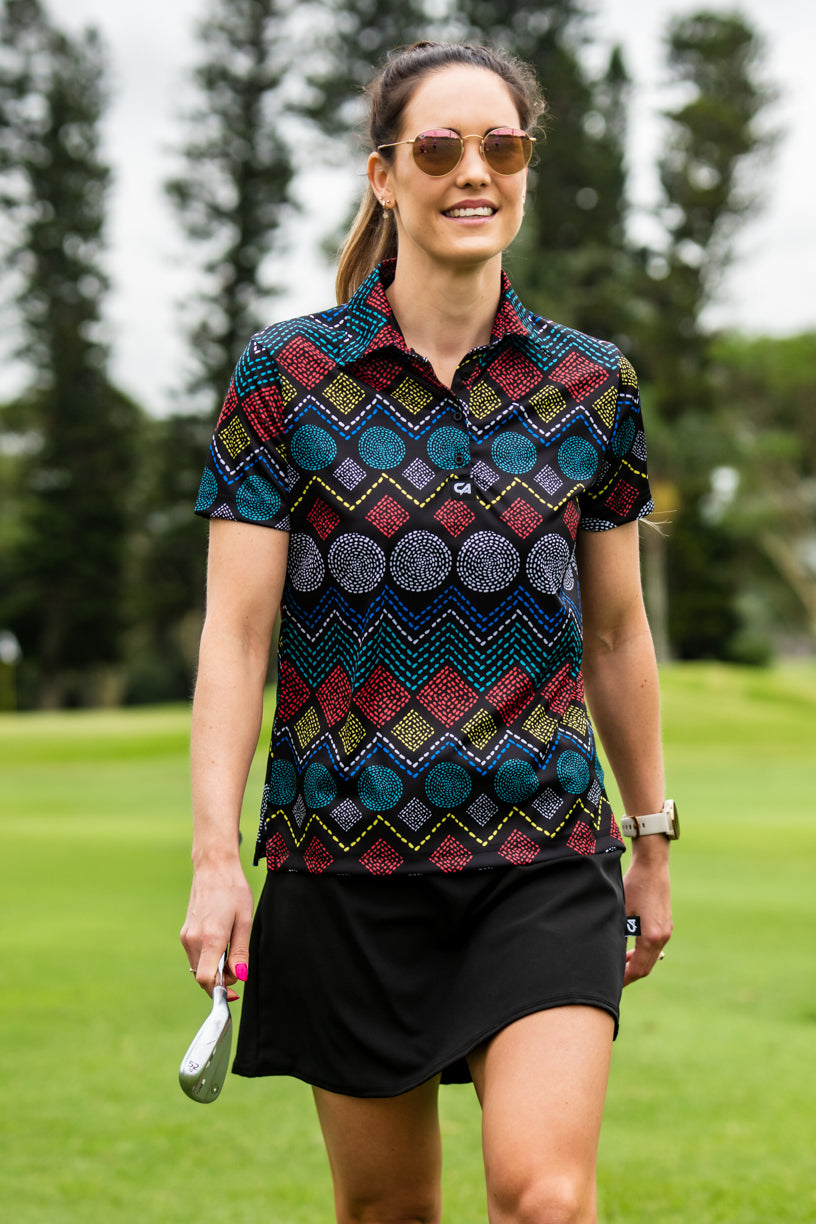 Image of CA Ladies Funky Golf Shirt | Ethnic