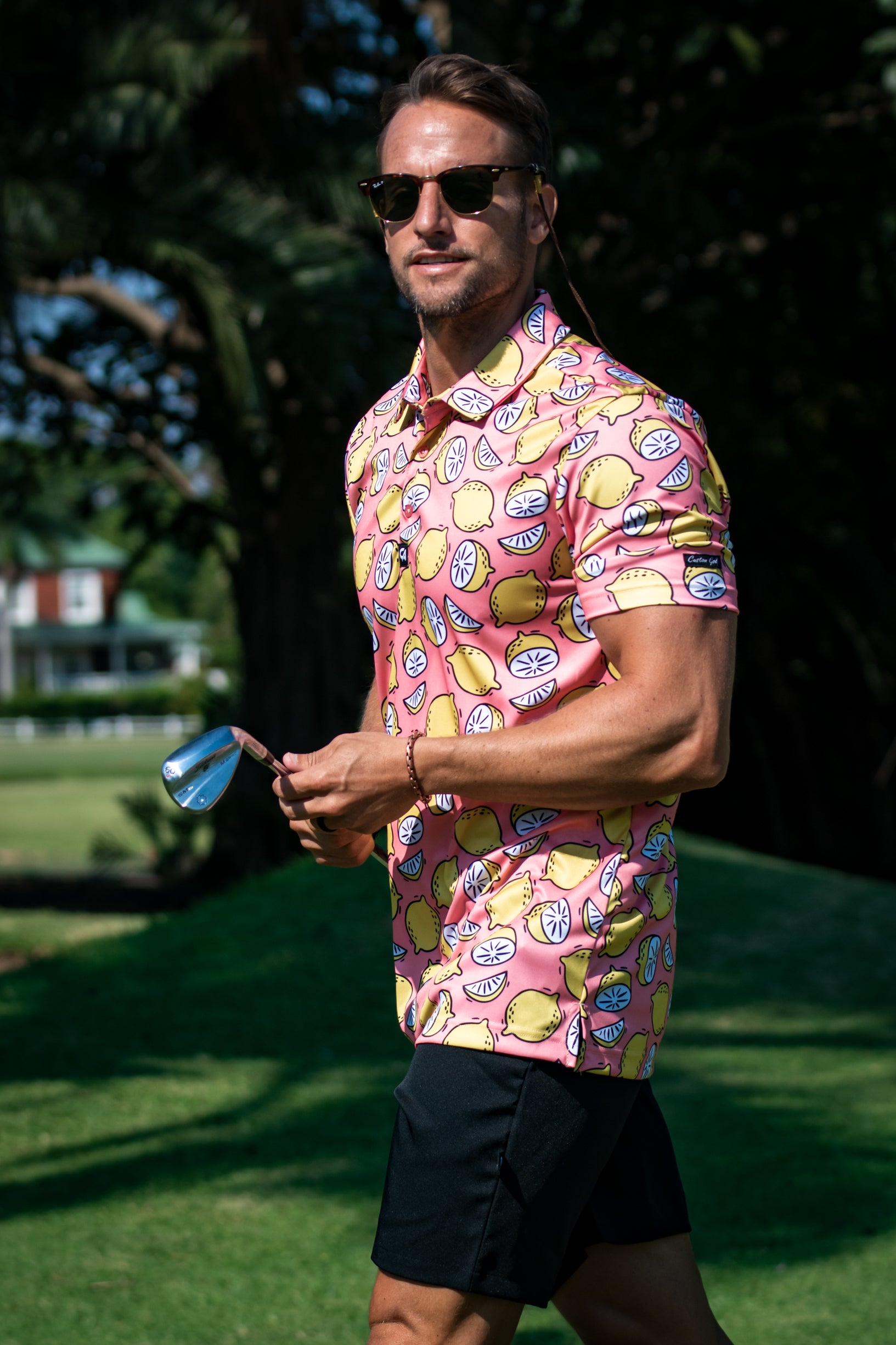 Image of CA Funky Golf Shirt | Peachy Lemons