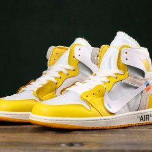 yellow off white aj1