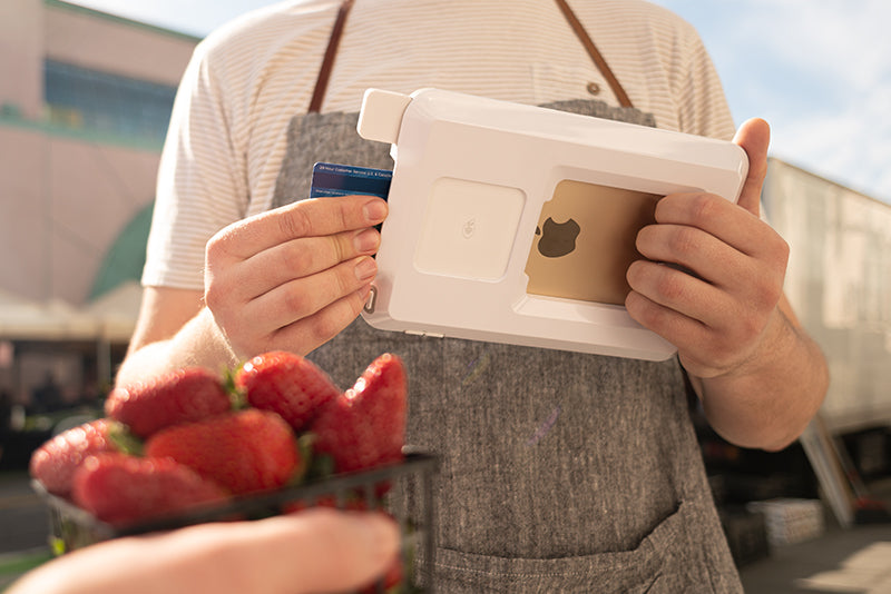 L7 iPad Mini Case used with Square Reader for payments anywhere