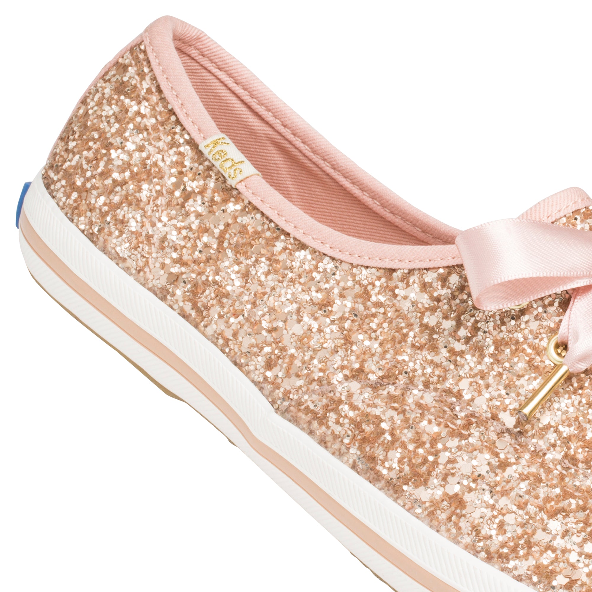 Women's Keds x Kate Spade Champion Glitter Rose Gold