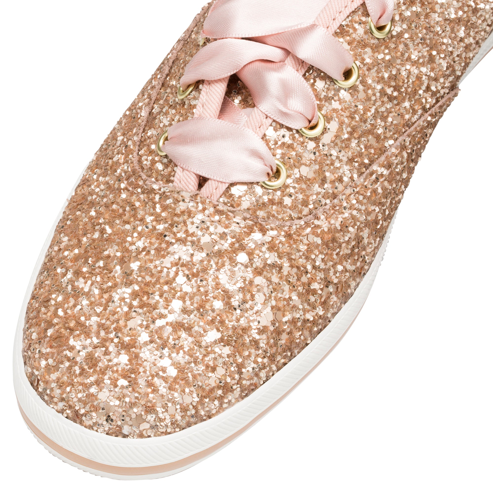 Women's Keds x Kate Spade Champion Glitter Rose Gold