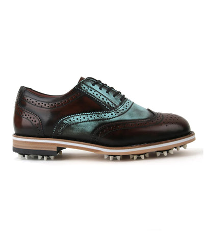 HENRY STUART Beat Up Spike Classic Golf Shoes - Mint Choco