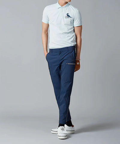 SOUTHCAPE Men's Zipper Color Cargo Pants - Blue