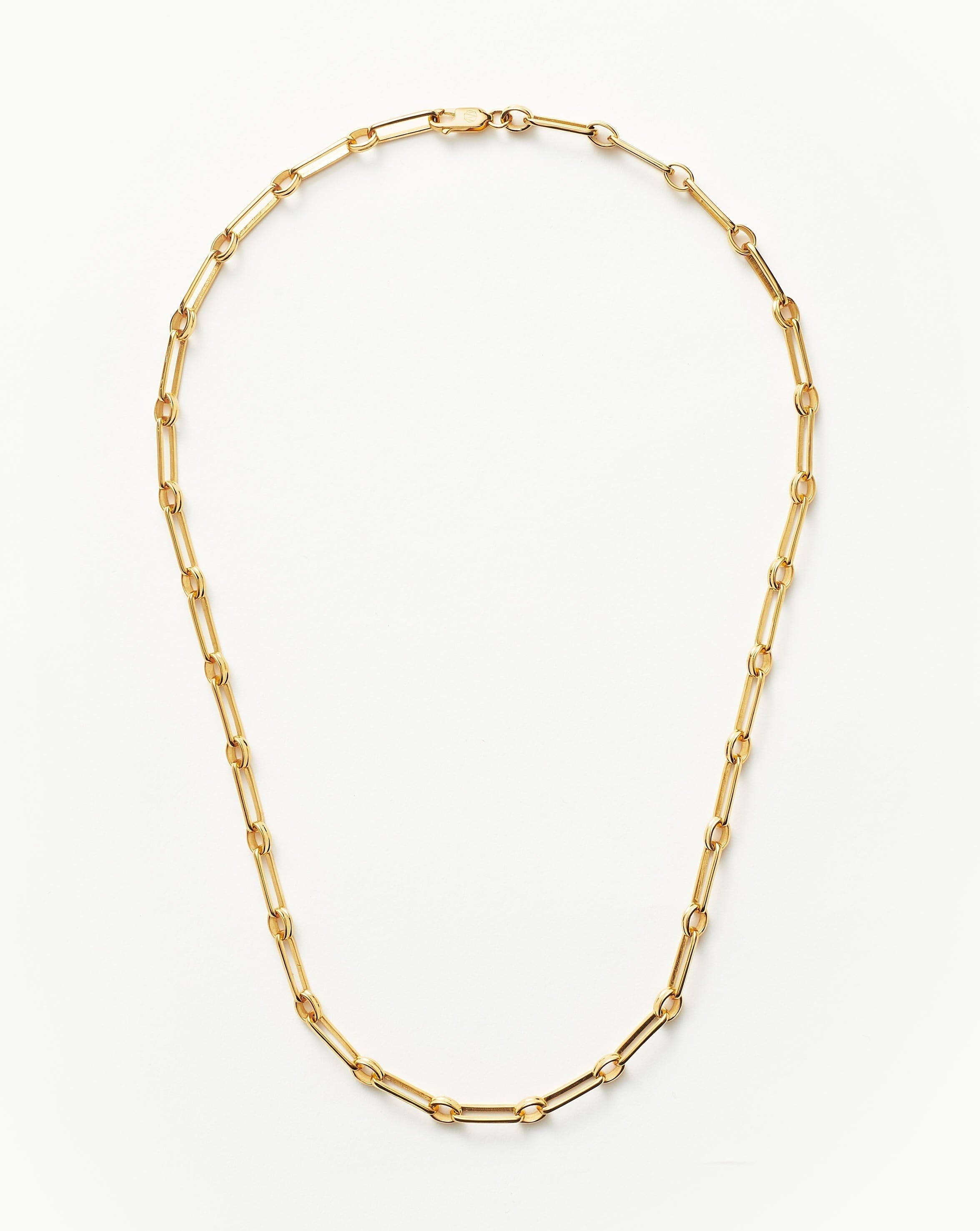 Missoma Ridge Padlock Chain Necklace 18ct Gold Plated