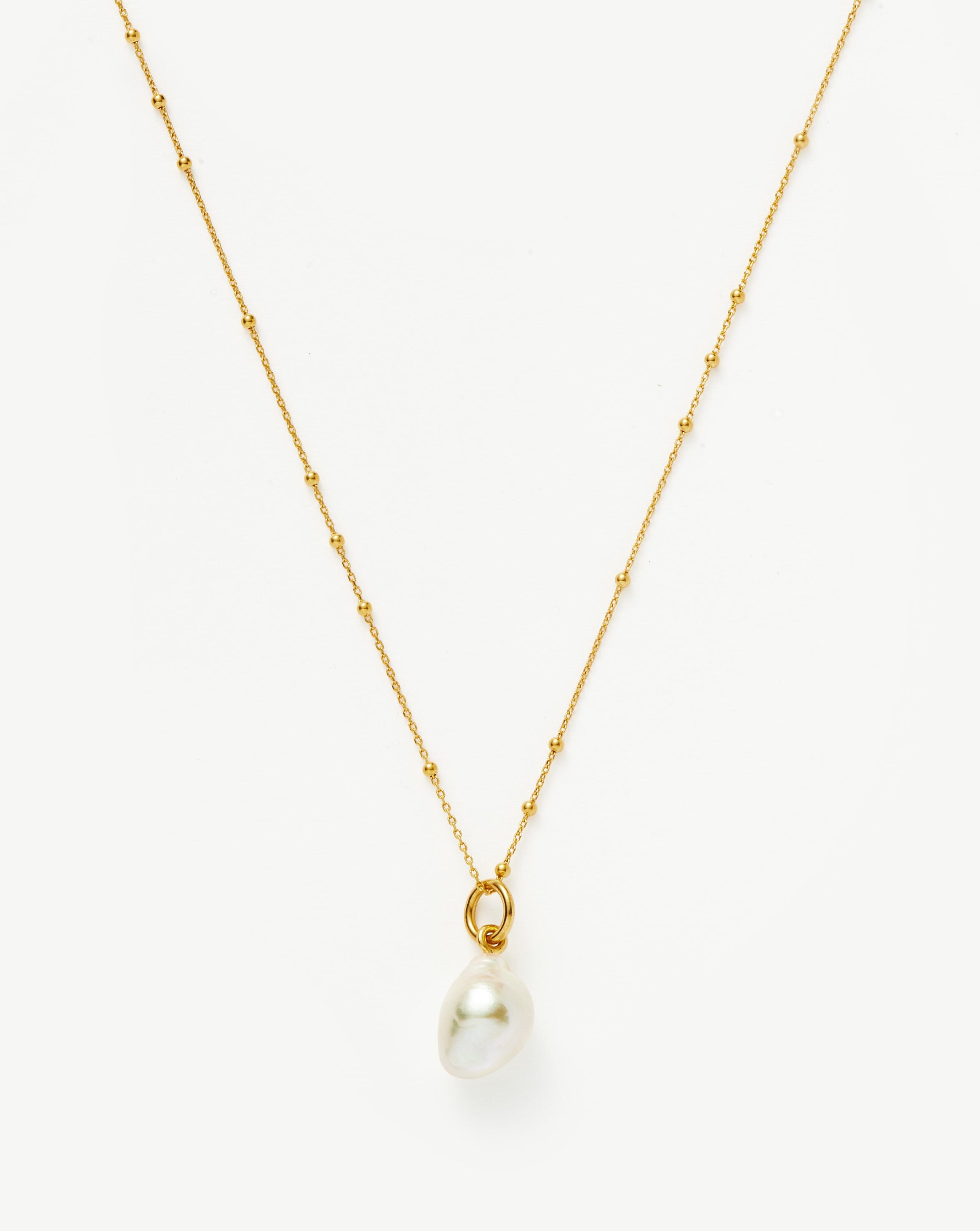 Lena Charm Necklace | 18ct Gold Plated Vermeil/Amazonite | Missoma