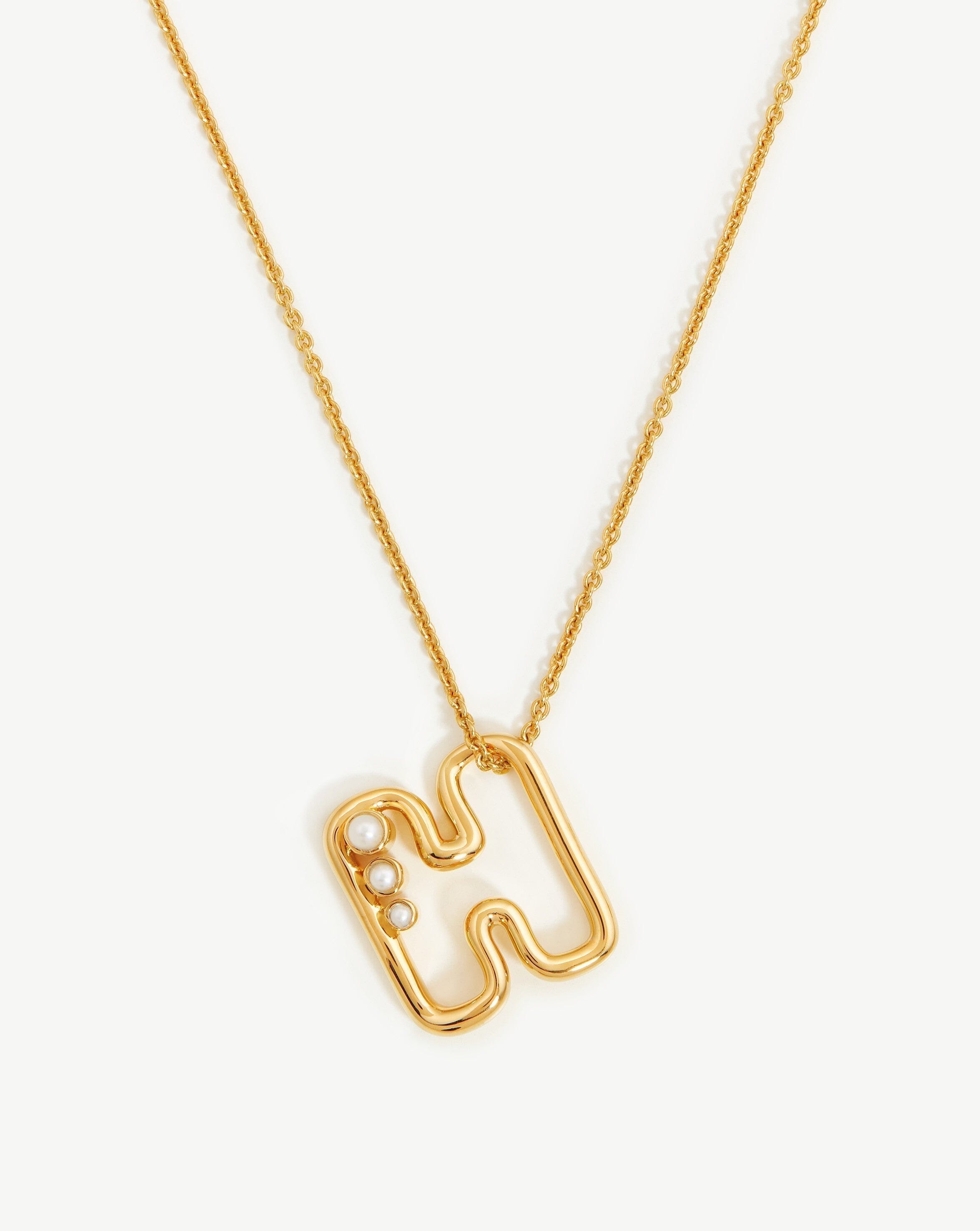 Gold Charm LV Necklace – Simply Caii