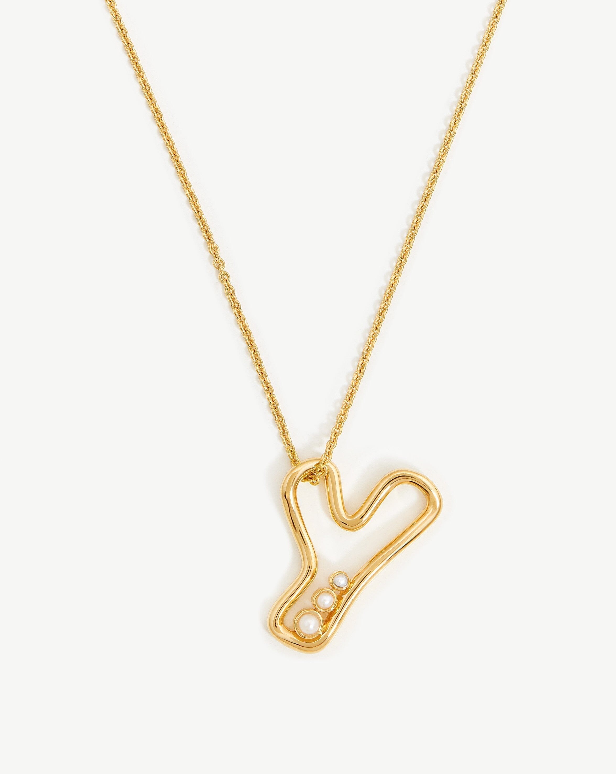 Gold Charm LV Necklace – Simply Caii