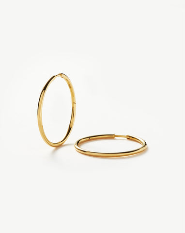 Classic Flat Small Hoop Earrings