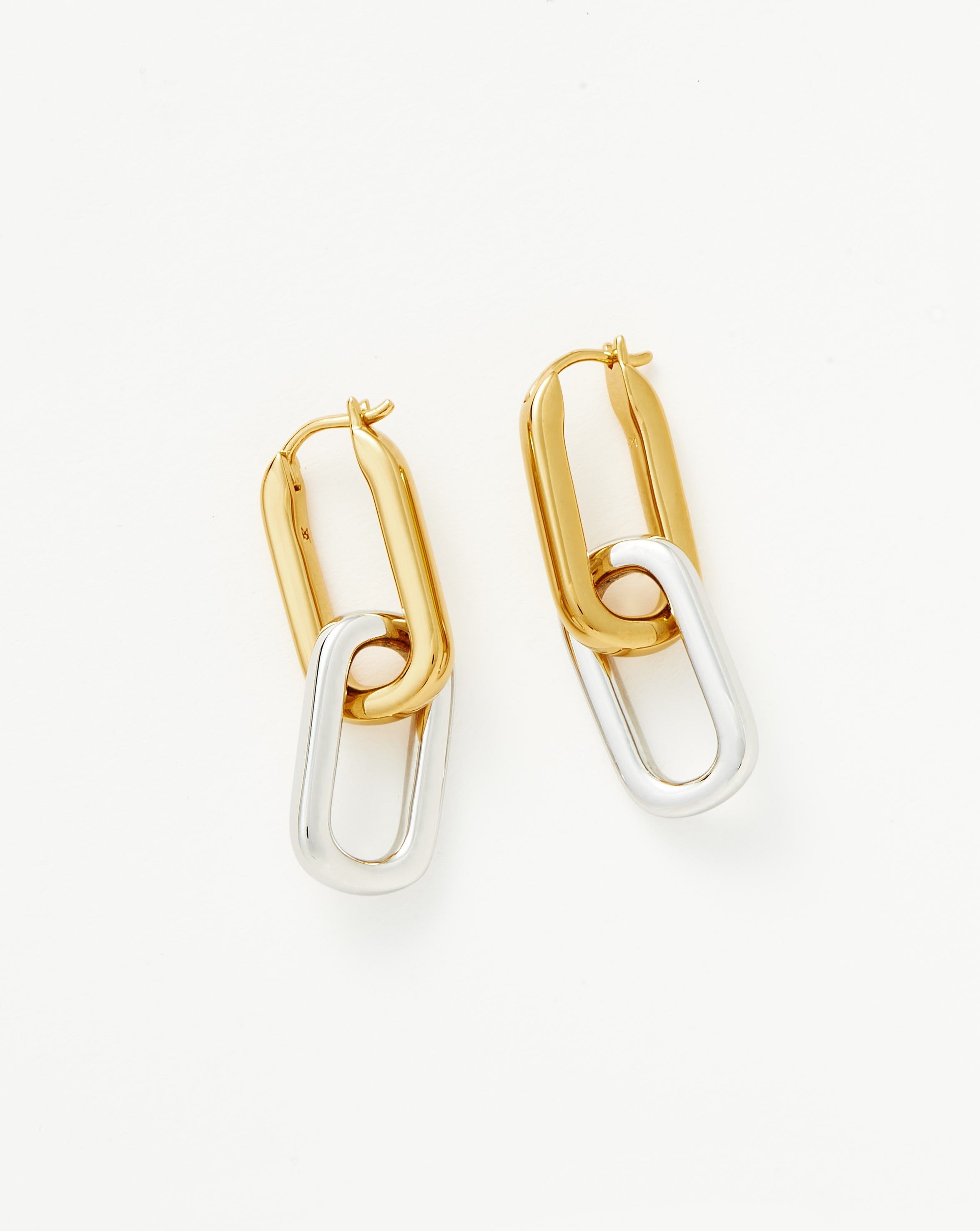 Mixed Metal Floating Hoop Earrings — Cindy Ensor Designs