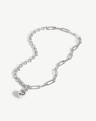 Missoma Hex Padlock Chain Necklace - Silver