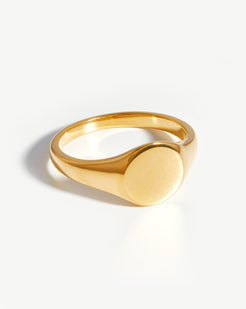 Missoma Men's Engravable Bevelled Signet Ring