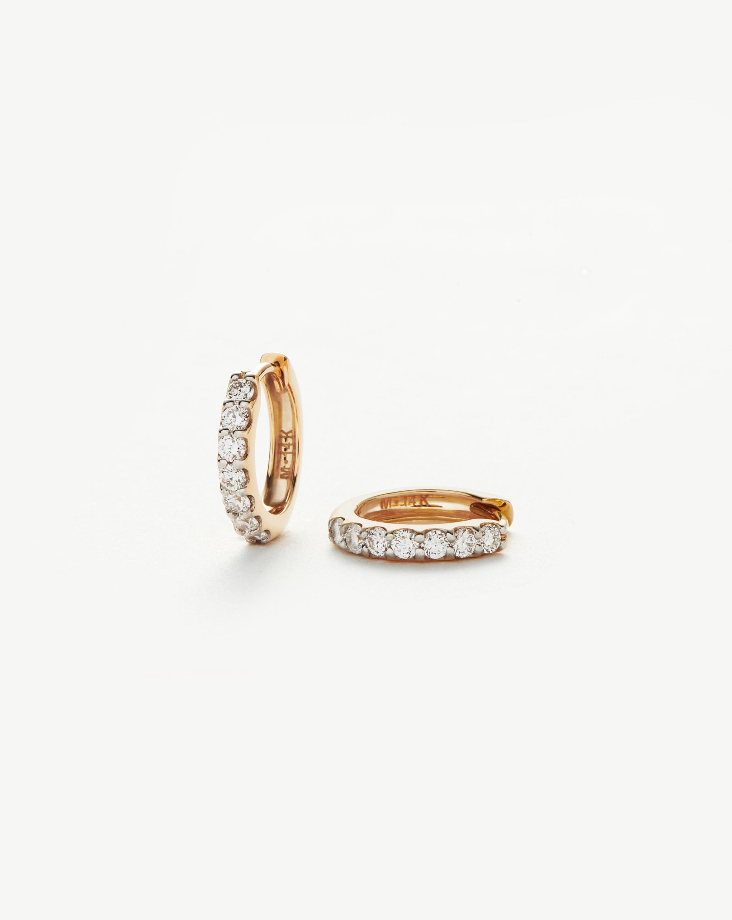 Missoma Fine Half Eternity Ring | 14K White Gold/Diamond Gold/White