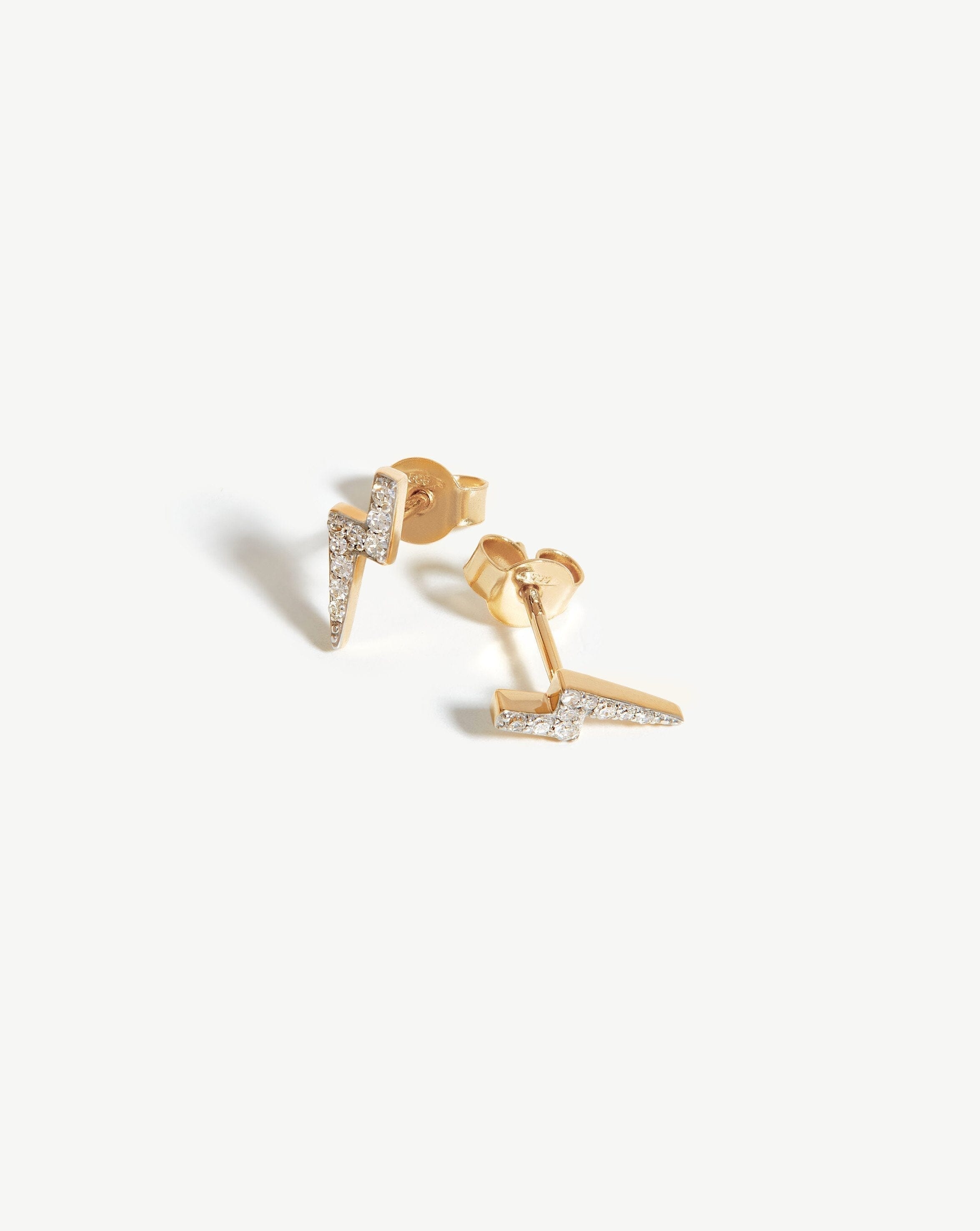 14K Gold Single Diamond Star Stud Earring – BrookeMicheleDesigns