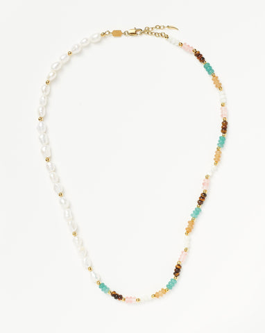good vibes pearl multi beaded medium necklace necklaces missoma 213703 large
