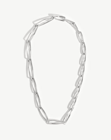 Plate Chain Silver with bracelet / Platten Kette Silber mit