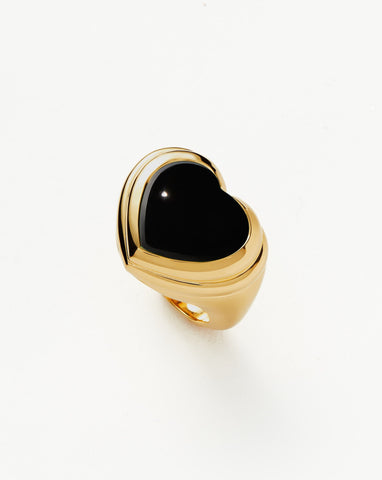 Missoma Jelly Heart Gemstone Charm Necklace | 18ct Gold Plated/Multi Quartz