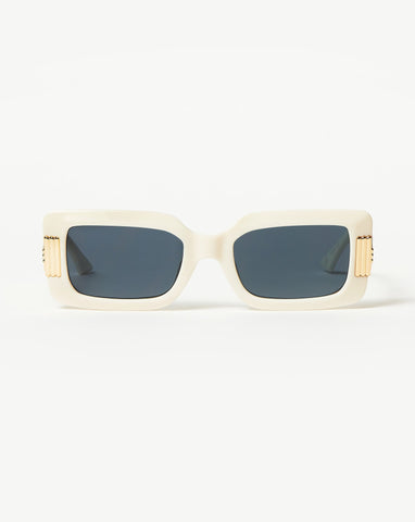 Missoma Le Specs Serpens Link Cat-Eye Sunglasses | Olive/Pearl
