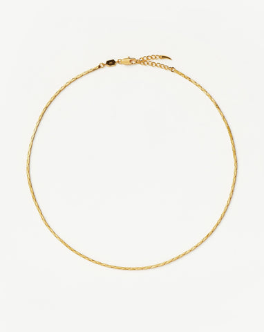 Tattoo Gold Vermeil Square Snake Chain Necklace – KKLUE