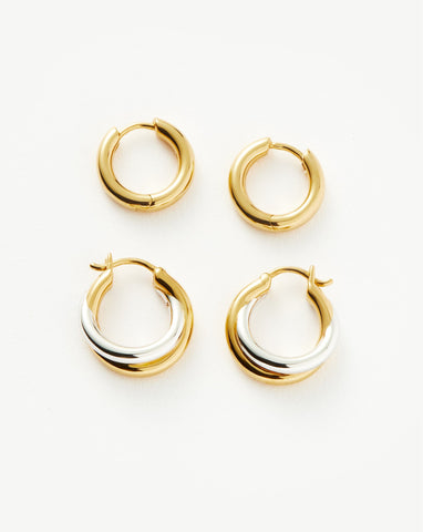 Adornia Water Resistant Hoop Earrings Set | Nordstromrack