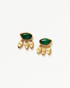 Boltlock Stone Earrings Gold/Malachite Online