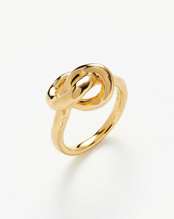 Gold Plated Double Knot Ring in 2023