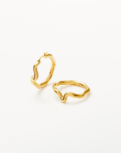 Wave Hoops Earrings S00 - Accessories