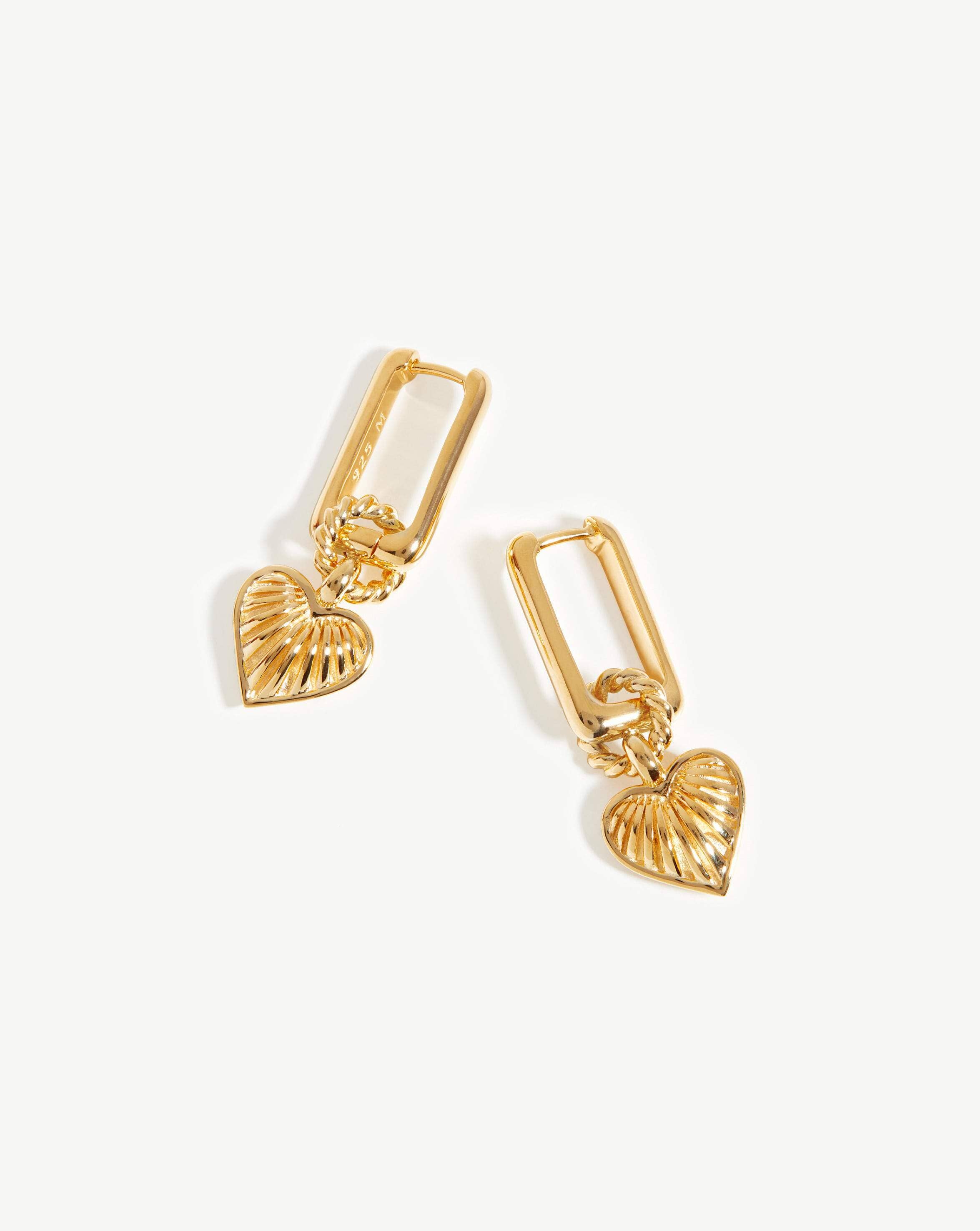 Gold Plated Open Heart Stud Earrings