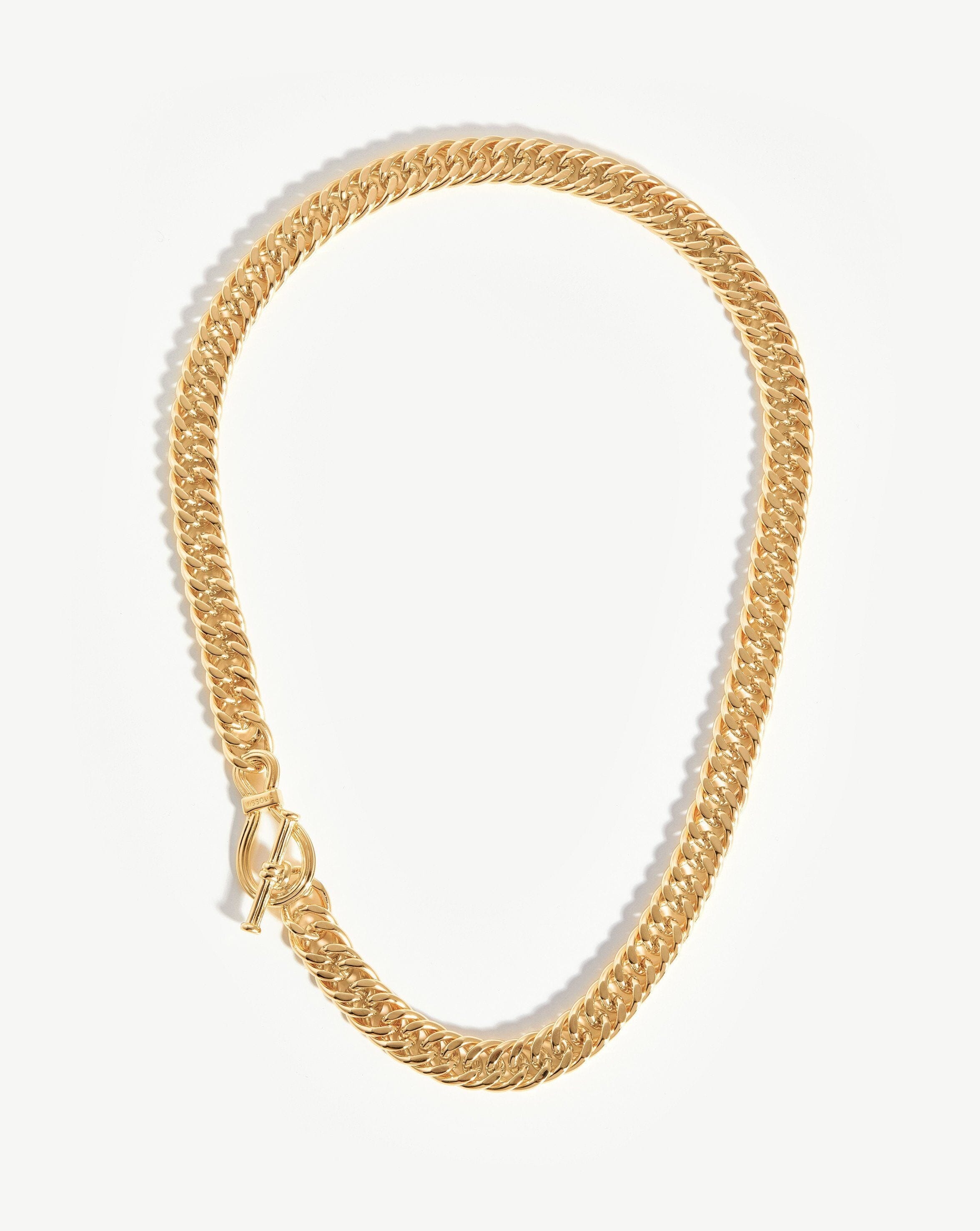 Missoma Lucy Williams T-Bar Chunky Chain Necklace 18ct Gold Plated