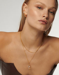 Tattoo Gold Vermeil Square Snake Chain Necklace – KKLUE