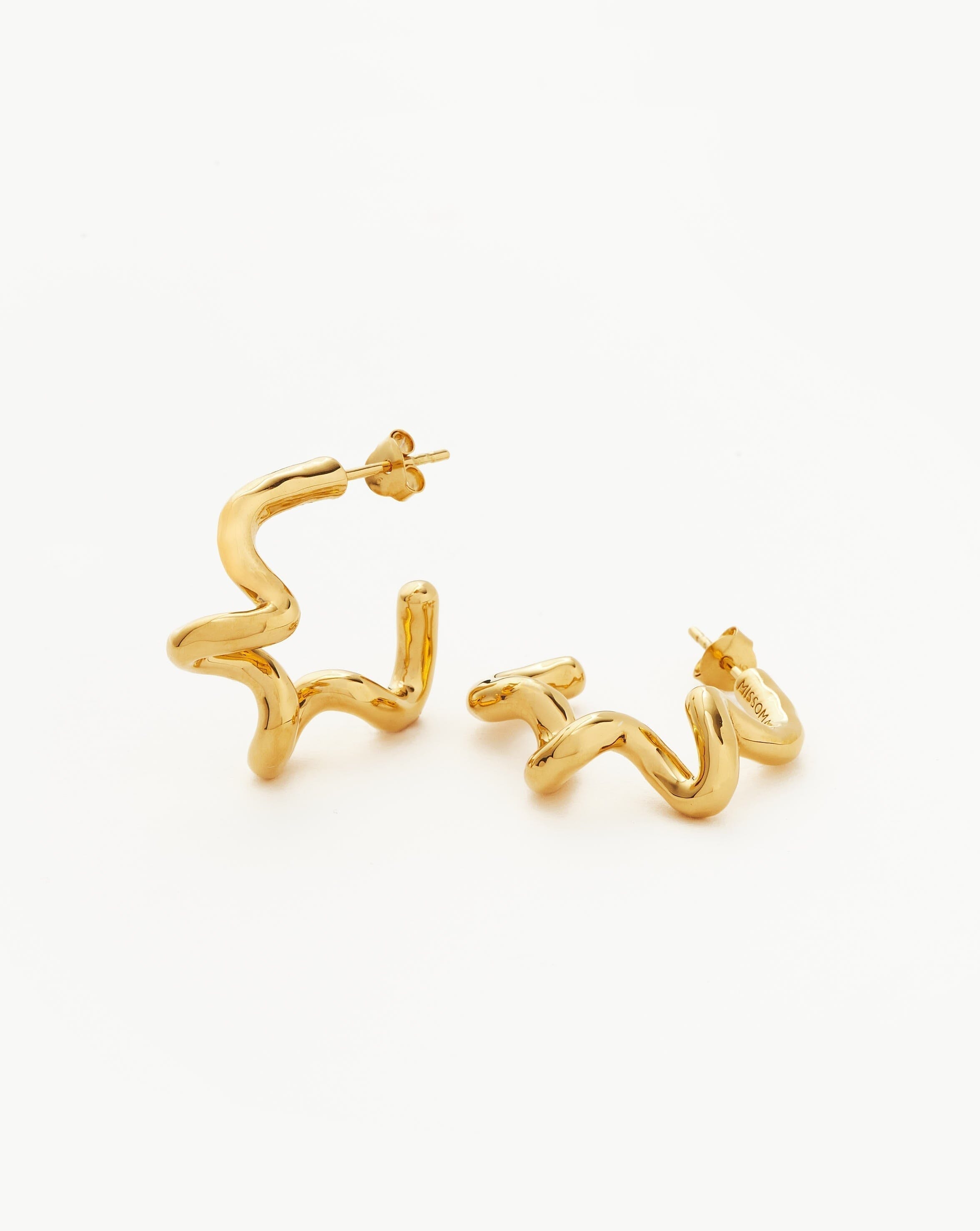 Wave Hoops Earrings S00 - Accessories