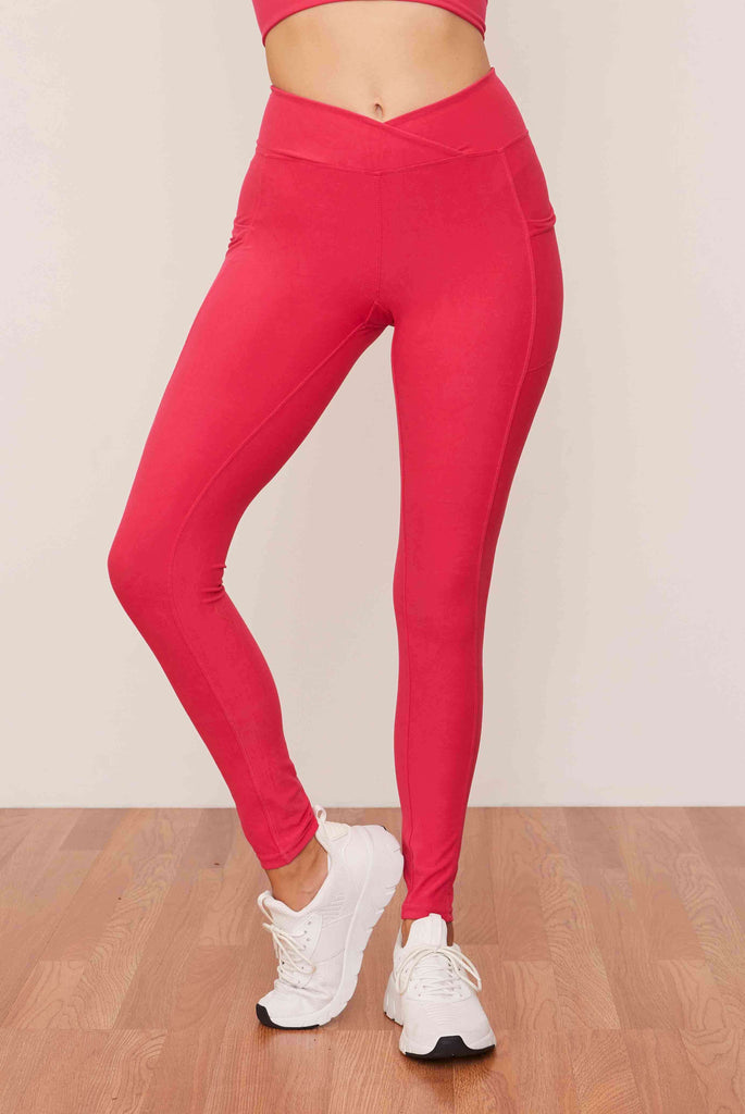 Wolven Wolven Crossover Pocket Legging - Onyx