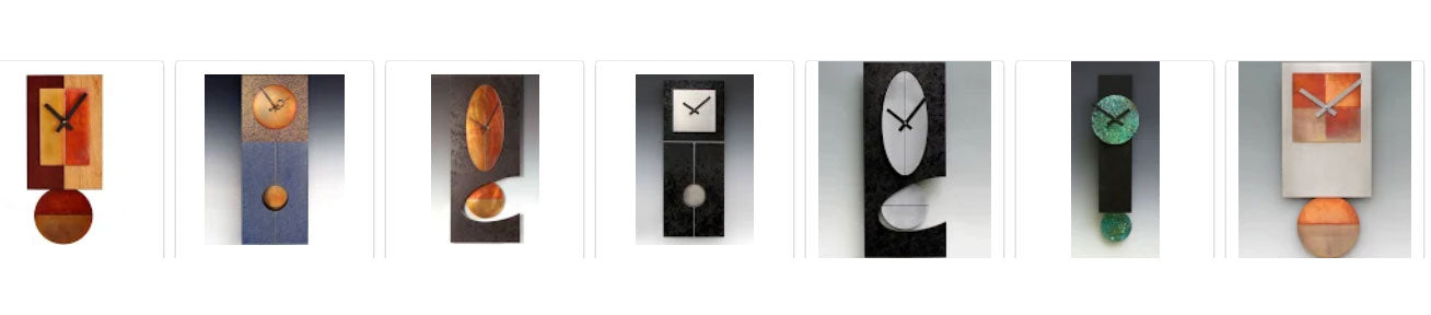 Clocks, Wall Clocks, Pendulum Clocks, Artistic Clocks, Geometric Clocks, Copper, Steel, Nichol Silver, Wood Clocks