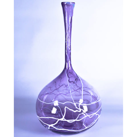 Large Lightning Vase 7 by Grateful Gathers Glass, Danny Polk Jr