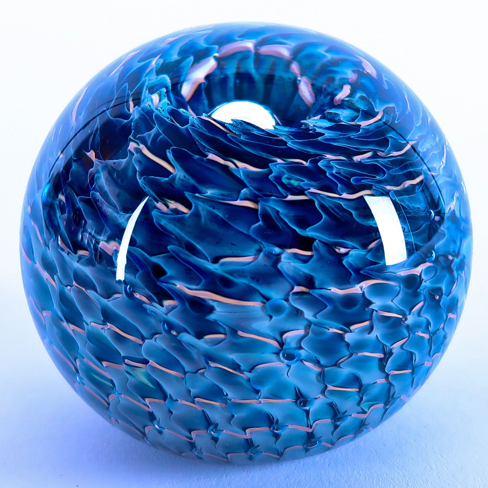 Glass Aquanacci Paperweight