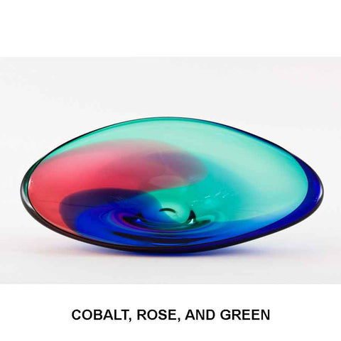 Tri Colour Plate Shown by Jan Benda Krystyna Glass