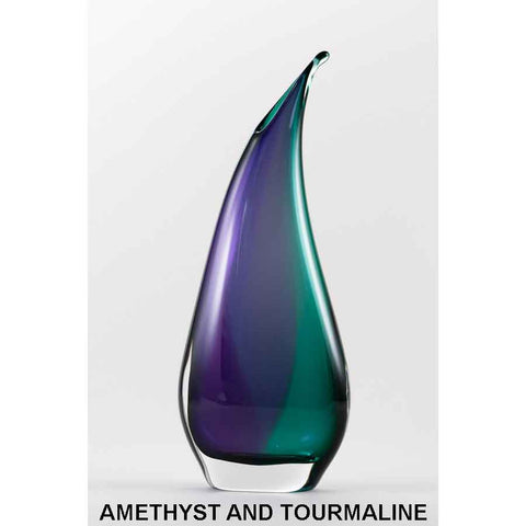 Two Tone Oval Vase Point by Jan Benda Krystyna Glass