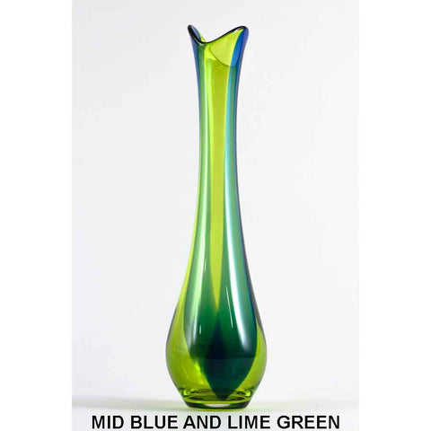 Two Tone Tall Vase by Jan Benda Krystyna Glass