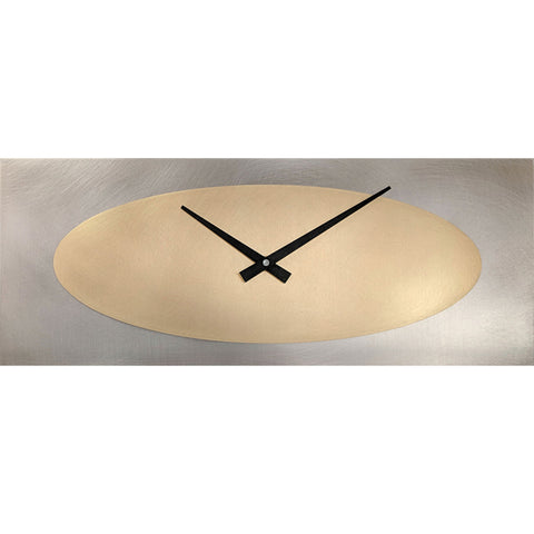 Marley Steel and Brass Wall Clock by Leonie Lacouette