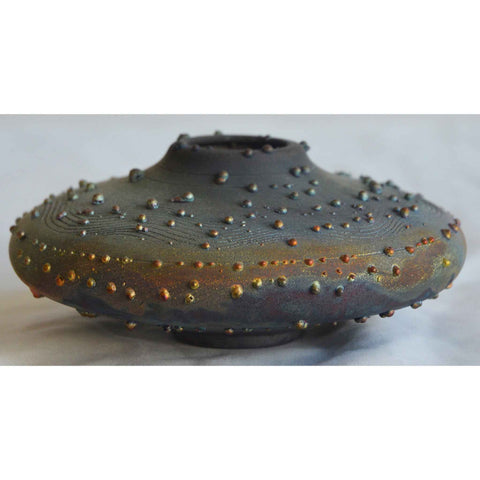 Norman Bacon Art Pottery Copper Raku Vessel NB548 1