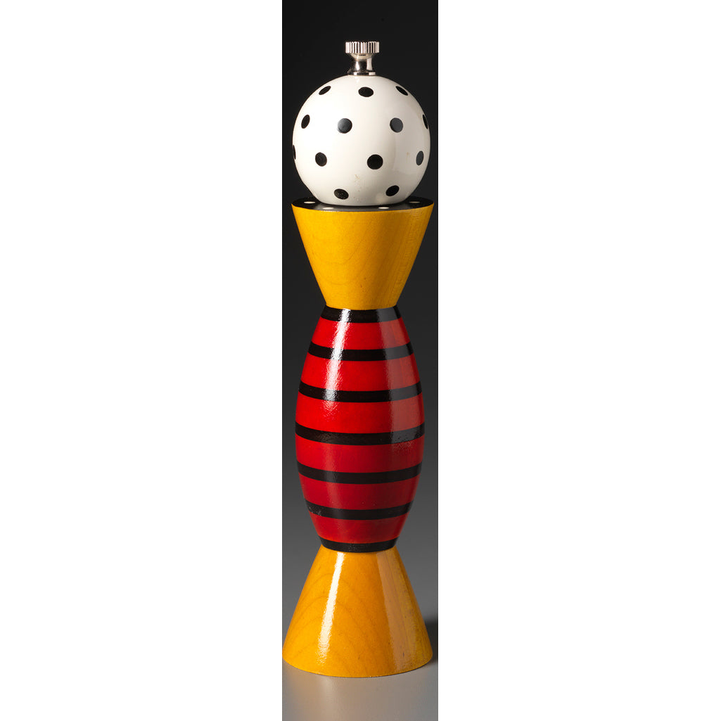 Salt Shaker or Pepper Mill-Grinder Aero AE-5 - Hand Painted Sculptural Salt Shakers and Pepper Mills-Grinders by Robert Wilhelm of Raw Designs