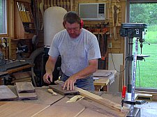 Thomas William Furniture, Artisan handcrafted Furniture working in studio Image 1