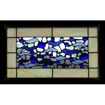 rectangle stained glass panel