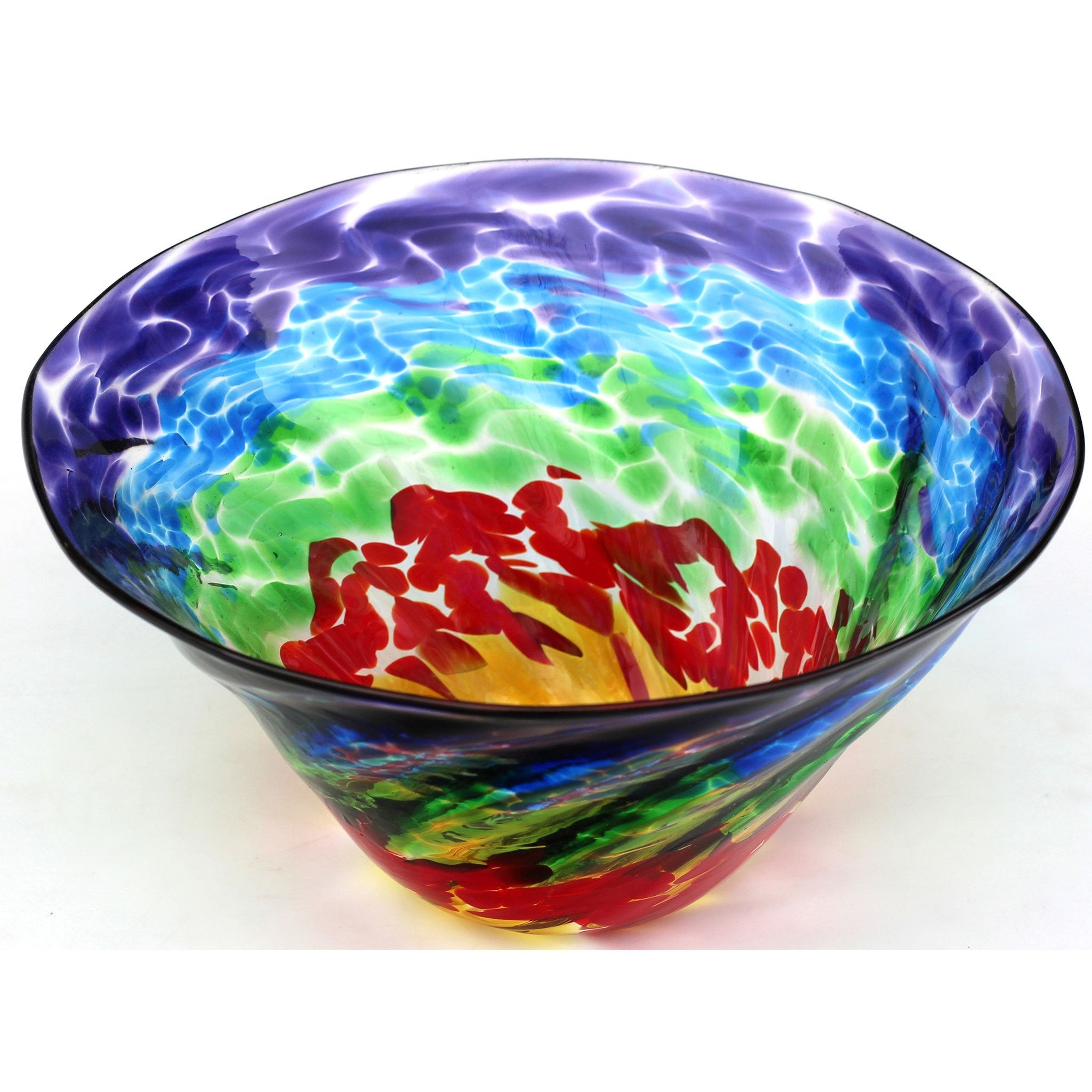 Glass Rocks Dottie Boscamp Optic Rainbow Series Handblown Glass Bowl Sweetheart Gallery