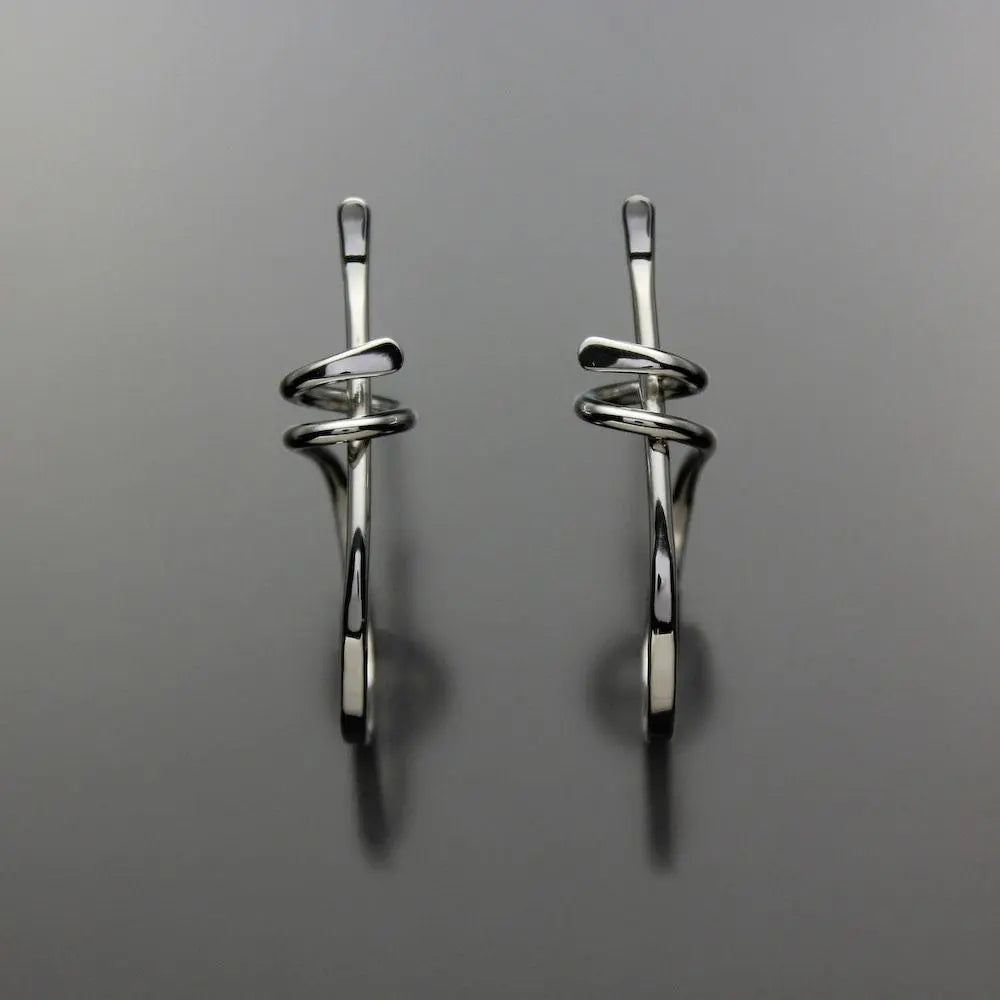 John Tzelepis Jewelry Sterling Silver Earrings EAR360LGSS-3 Handcrafted ...