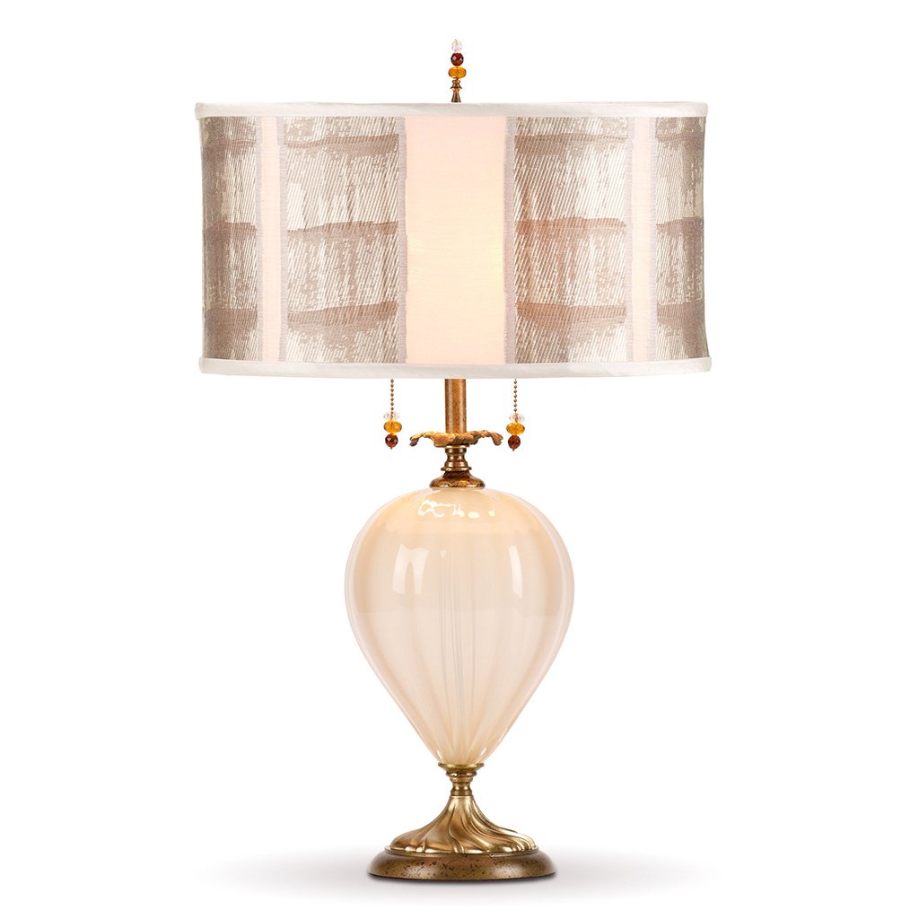 cream colored table lamps